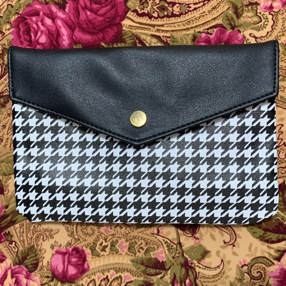 Ipsy Sparkle To Shine Houndstooth Makeup Bag ONLY - Picture 8 of 8